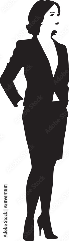 Business woman, vector illustration, SVG