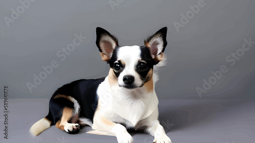border collie puppy on white background © LOOPER.s