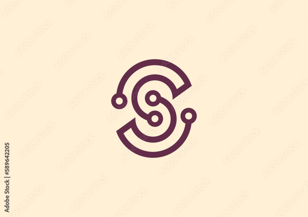 Connection symbol based on letter S Connection symbol based on letter S