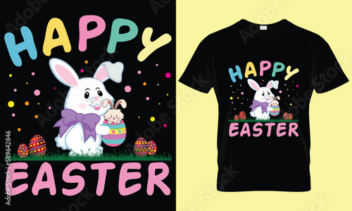 Happy Easter day T-shirt. Typography, creative and custom Happy Easter Day T-shirt design.