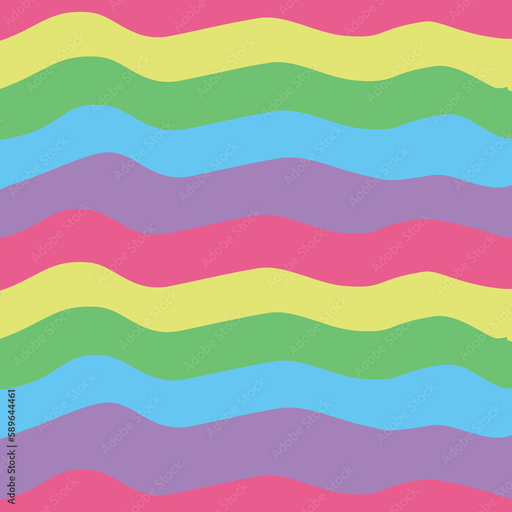 Seamless pattern with colorful waves.
