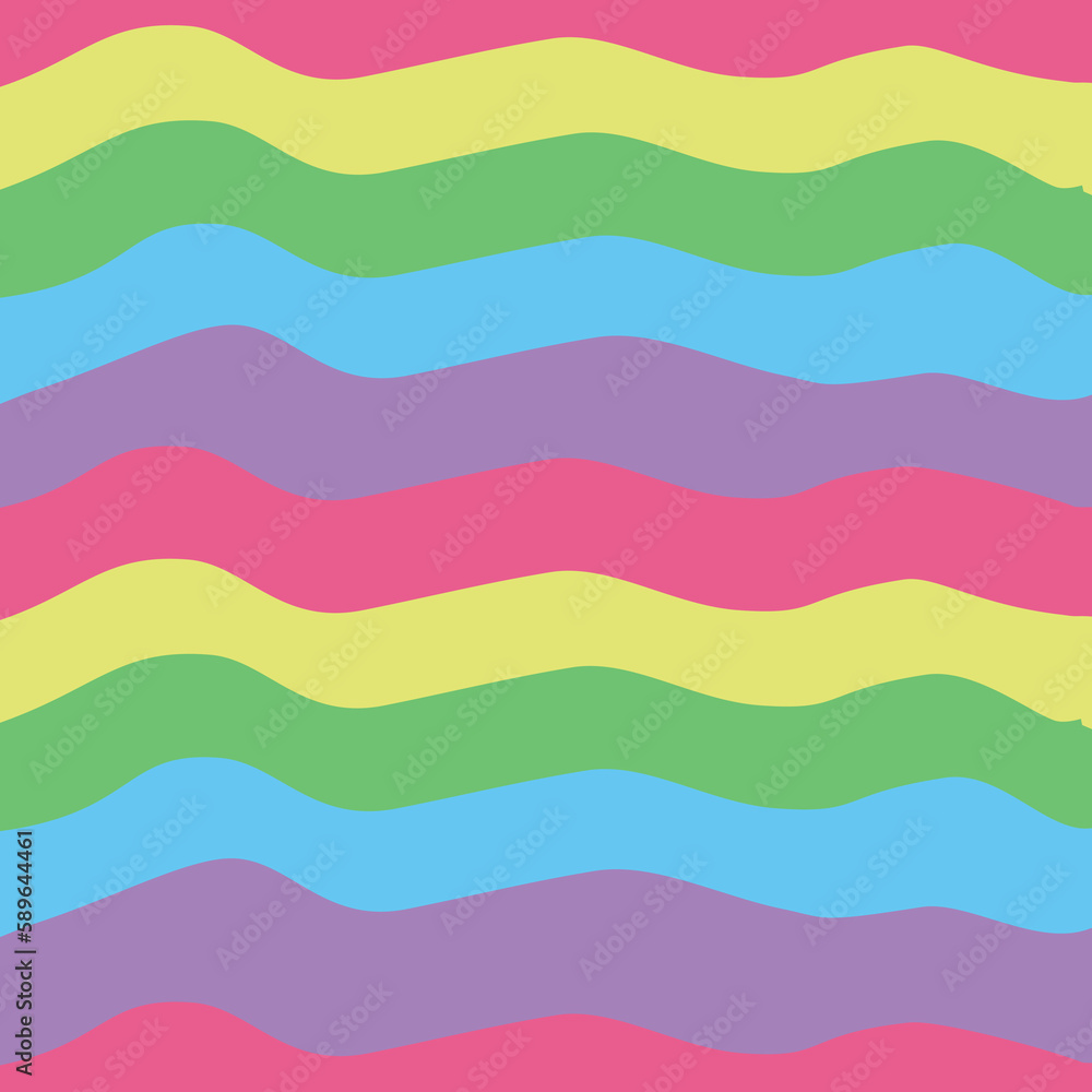 Seamless pattern with colorful waves. Seamless pattern with colorful waves.