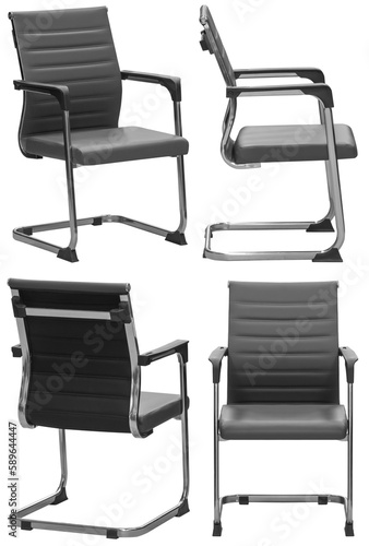 Office chair. Interior element. Isolated from the background. From different angles