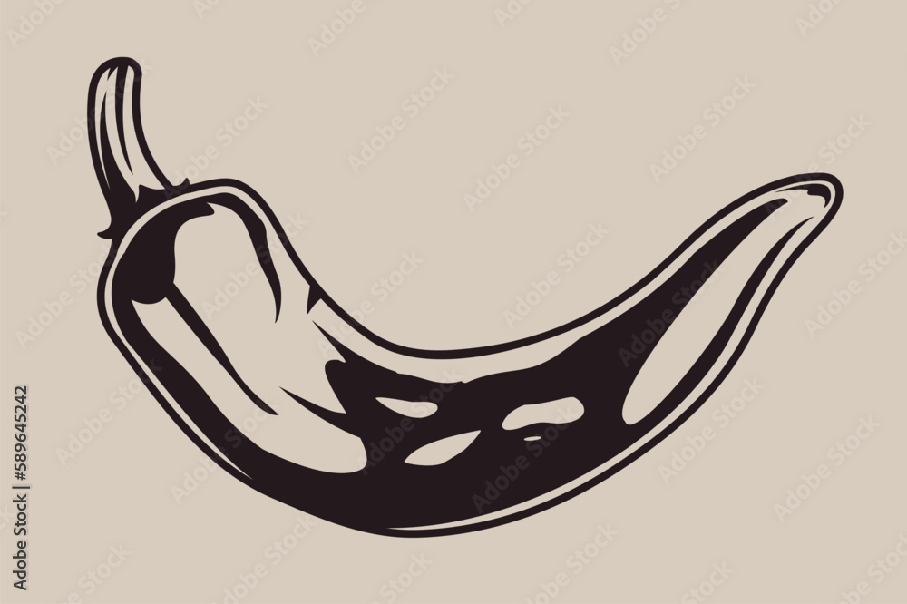 Vector illustration pepper on a light background Vector illustration pepper on a light background