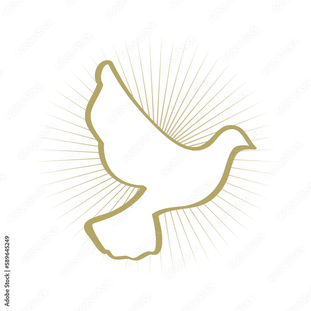 white dove, vector Stock Vector | Adobe Stock
