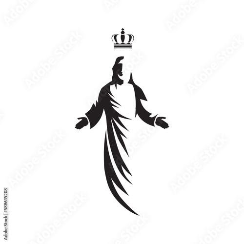 Jesus Christ, son of God. vector 