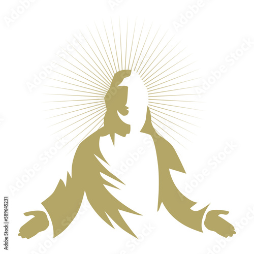 Jesus Christ, son of God. vector 