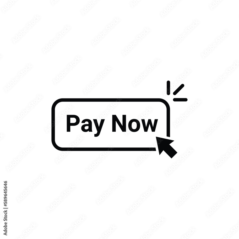 linear simple black pay now button. concept of easy order goods through the online store like retail or consumerism. flat style trend modern logotype graphic thin line art design isolated on white linear simple black pay now button. concept of easy order goods through the online store like retail or consumerism. flat style trend modern logotype graphic thin line art design isolated on white