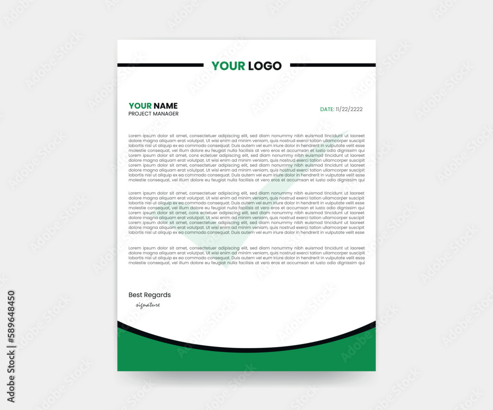 Naklejka premium Letterhead Design Template