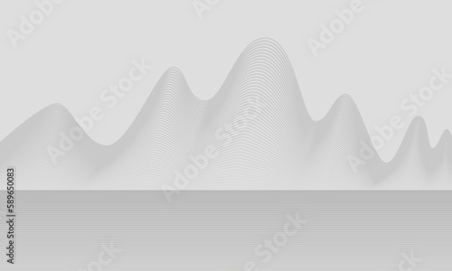 Illustration of the gray pattern of lines abstract background. Mountain-shaped landscape-type monotonous background.