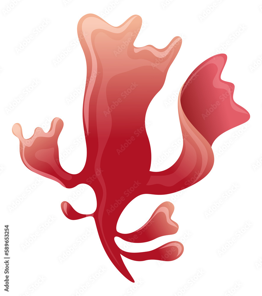 Red reef plant. Underwater flora. Sea coral Red reef plant. Underwater flora. Sea coral