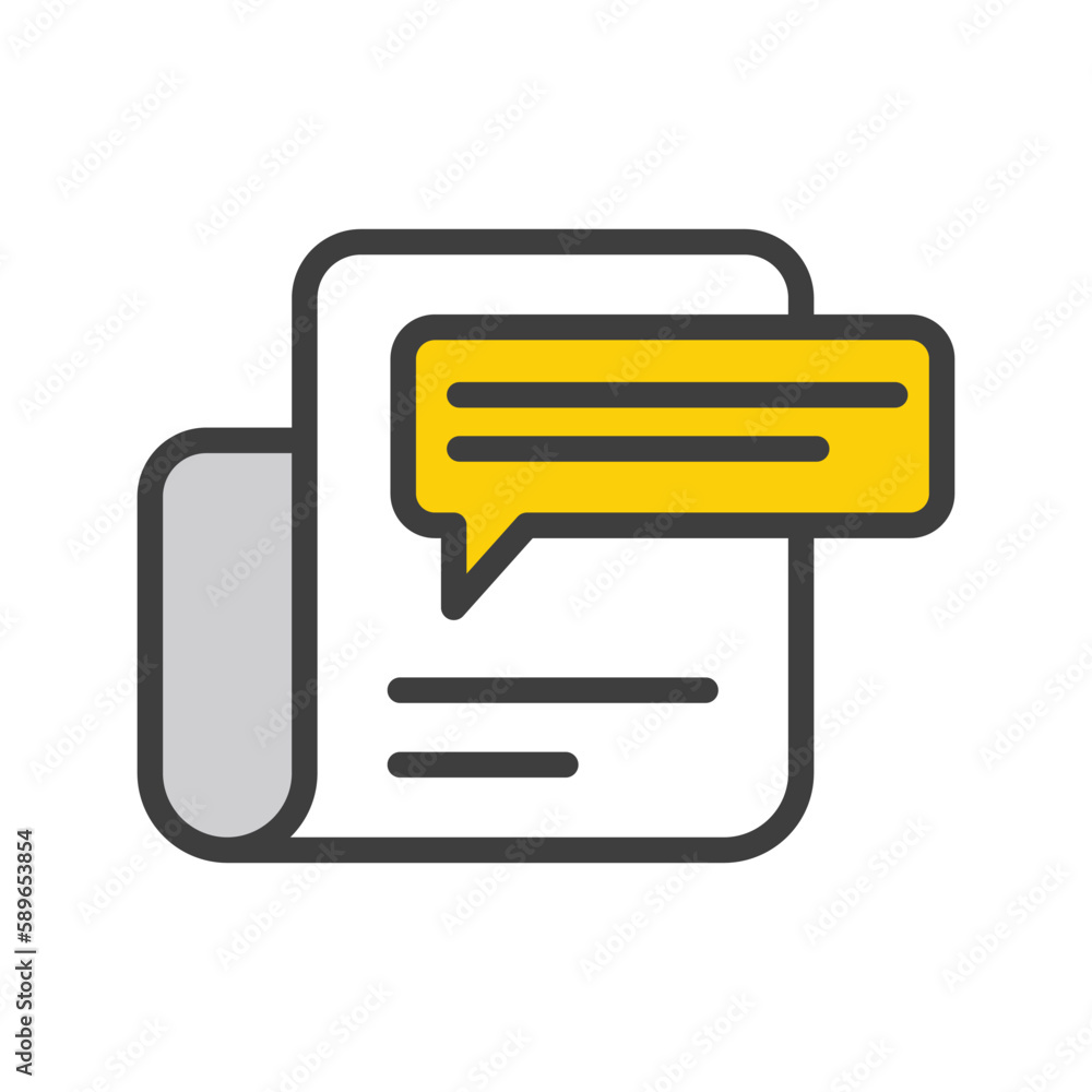 Newsletter icon stock illustration. Newsletter icon stock illustration.