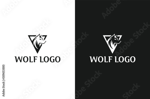 wolf logo vector, wolf head logo, wolf icon, wolf vector, poster, card, banner, emblem, t shirt. Vector illustration
