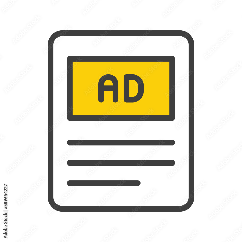 Ad Poster icon stock illustration. Ad Poster icon stock illustration.