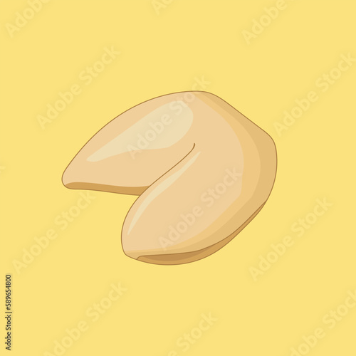 Fortune cookie design vector icon flat isolated illustration