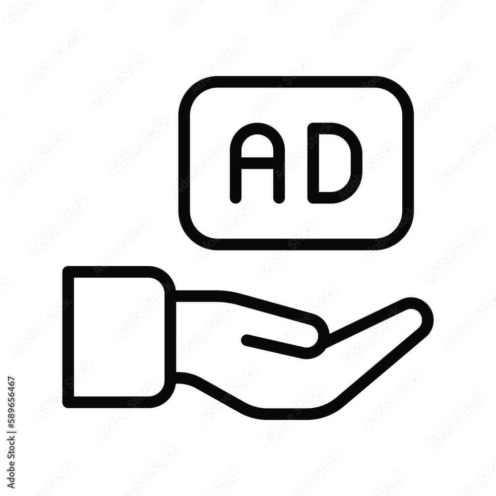 Hand Marketing icon stock illustration. Hand Marketing icon stock illustration.