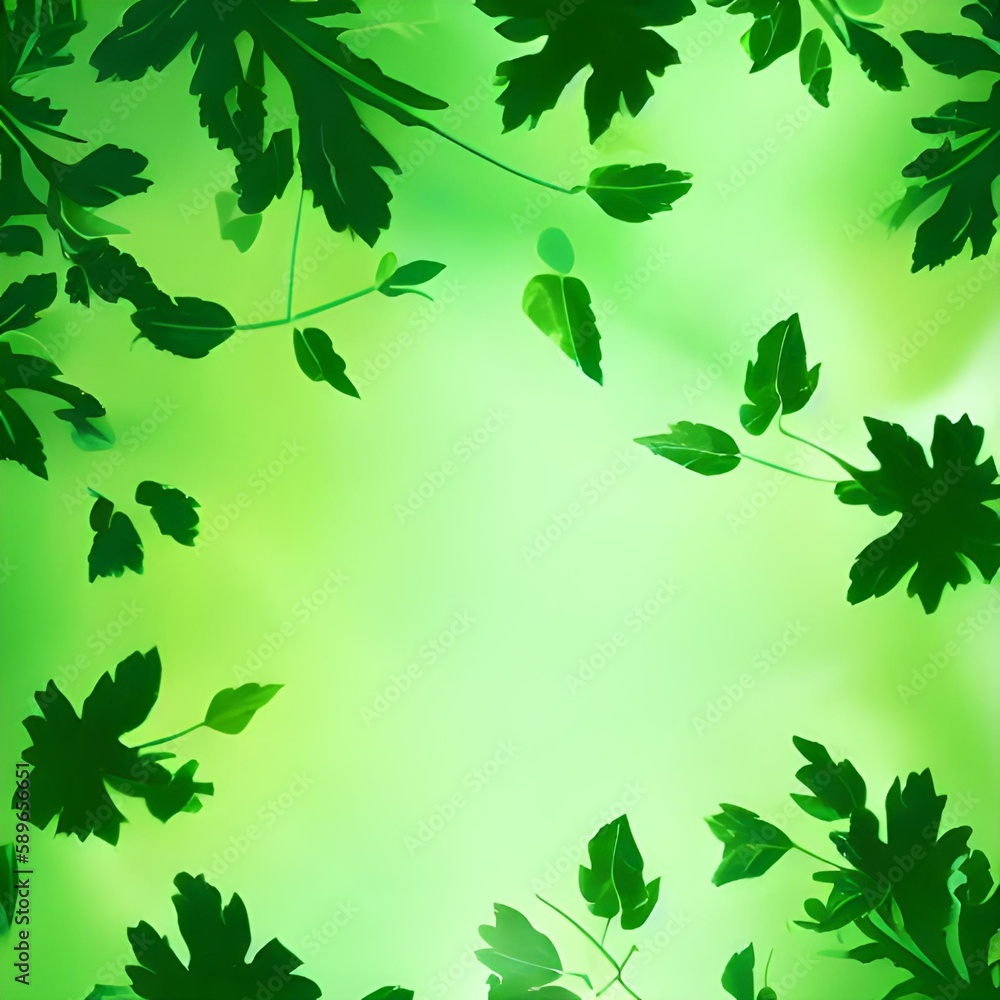 Obraz premium Title: green leaves background. tree green background. Created using generative AI
