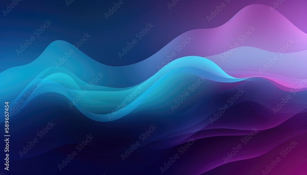 Smooth wave background wallpaper with blue and purple color tones. Generative AI Smooth wave background wallpaper with blue and purple color tones. Generative AI
