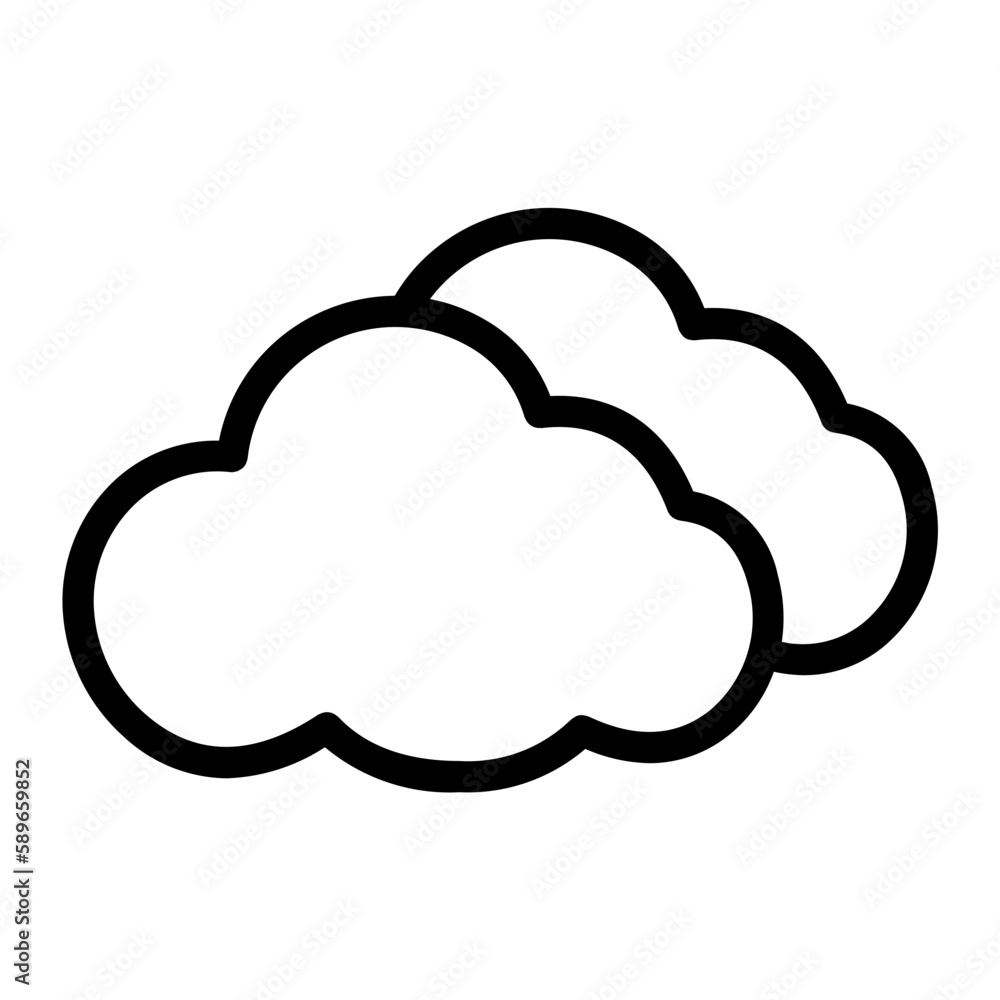 cloudy line icon