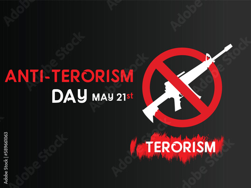  World anti- terrorism day social media banner design with gun