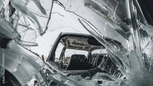 Nahaufnahme Autounfall mit springendem Glas © Ablaze Visuals