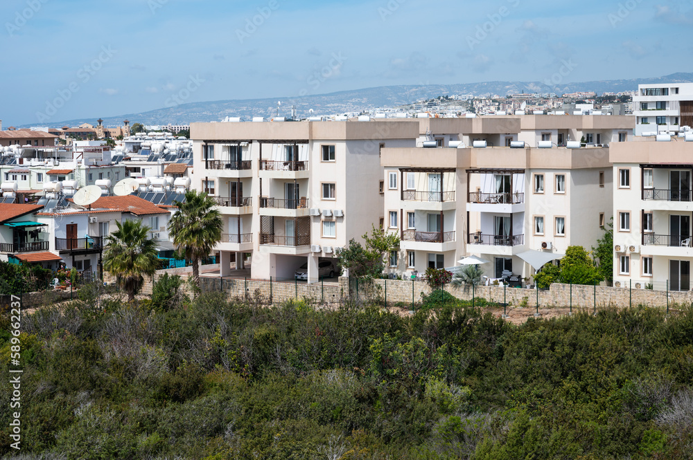 Obraz premium Paphos, Paphos District, Cyprus - Landscape view over the Fabrica Hill