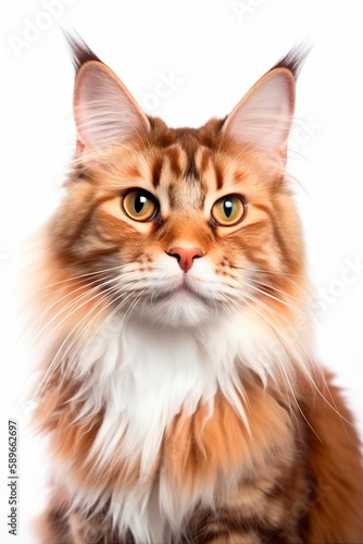 face of a cat Maine Coon