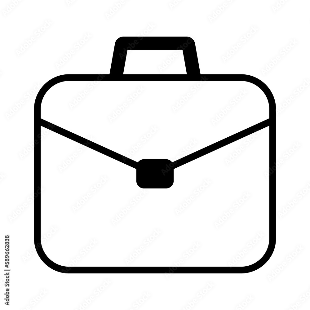 Briefcase icon. Business bag icon. Suitcase, portfolio symbol, linear style pictogram isolated on white. Briefcase icon. Business bag icon. Suitcase, portfolio symbol, linear style pictogram isolated on white.