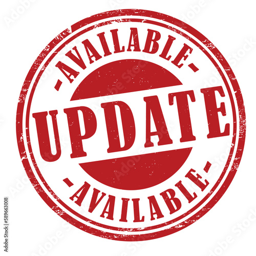 Update available grunge rubber stamp