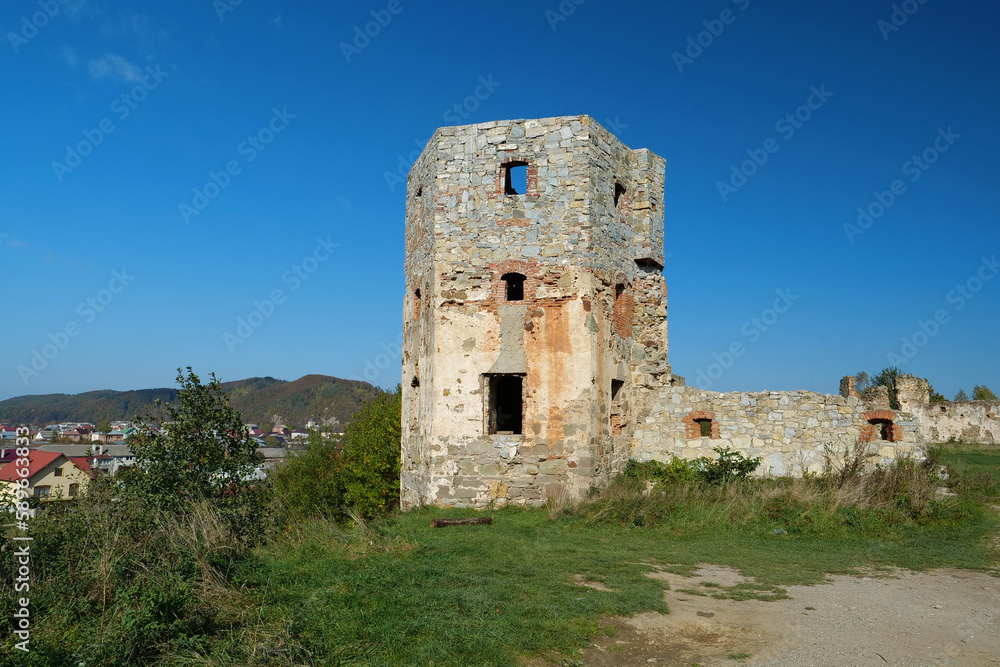 Obraz premium Pniv Castle - medieval historical object, Ivano-Frankivsk region, Ukraine
