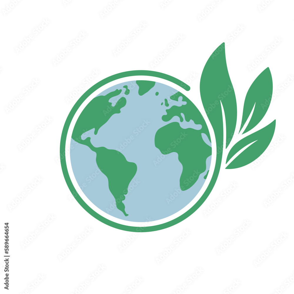 Planet earth icon with leaf protecting it. Save the world, eco-friendly symbol. Protect the environment. Planet earth icon with leaf protecting it. Save the world, eco-friendly symbol. Protect the environment.
