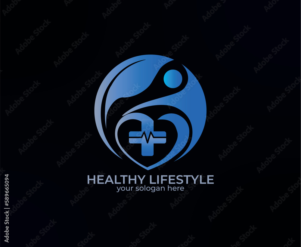 healthy lifestyle company logo design healthy lifestyle company logo design