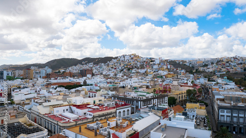 Panoramic photo of Las Palmas on a cloudy day