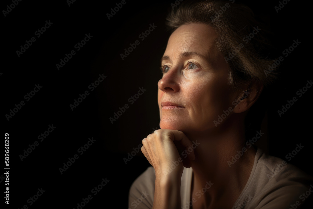 personal portrait of a contemplative woman lost in thought, with soft, diffused lighting and subtle, nuanced expressions, generative ai personal portrait of a contemplative woman lost in thought, with soft, diffused lighting and subtle, nuanced expressions, generative ai