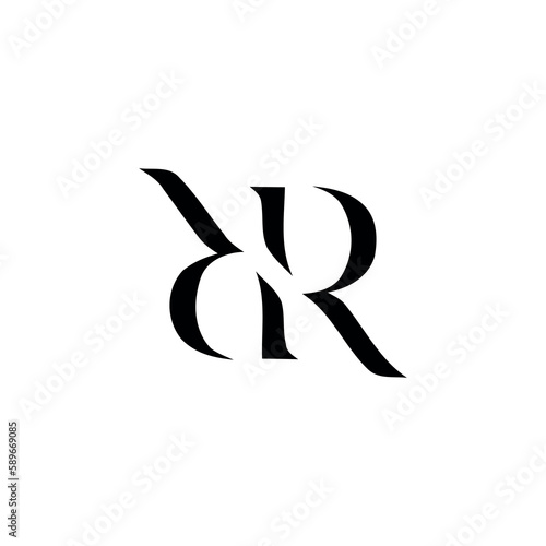 RR Initials logo design. Initial Letter Logo. CREATIVE LUXURY logo template.