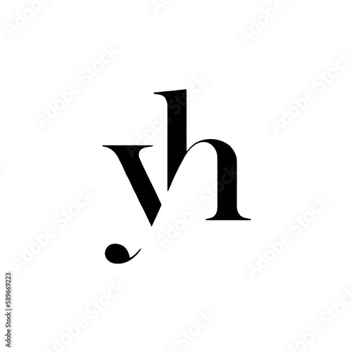 YH Initials logo design. Initial Letter Logo. CREATIVE LUXURY logo template.
