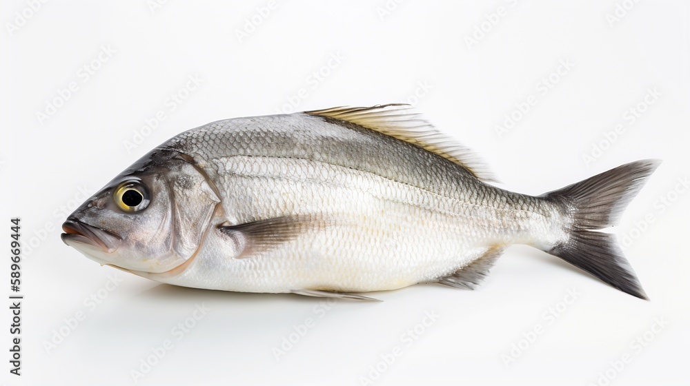 fish on white background