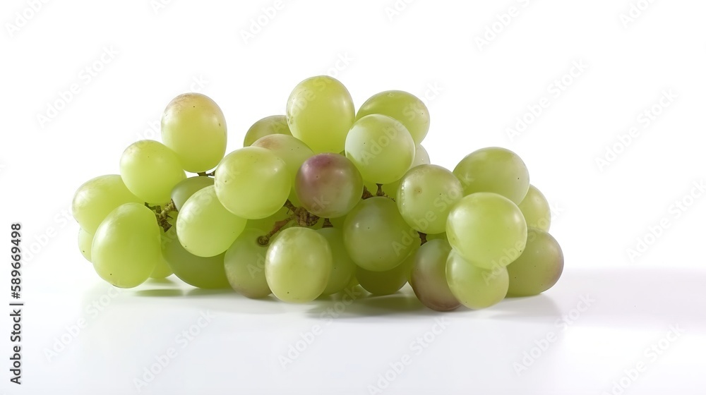 GREEN GRAPES ON WHITE

