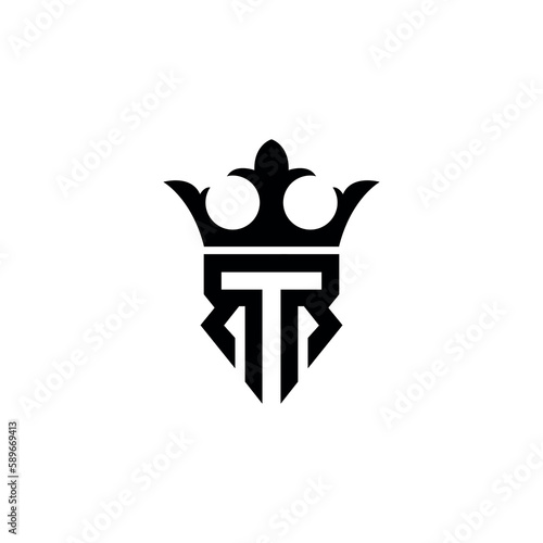 RTR Initials logo design. Initial Letter Logo. CREATIVE LUXURY logo template. photo