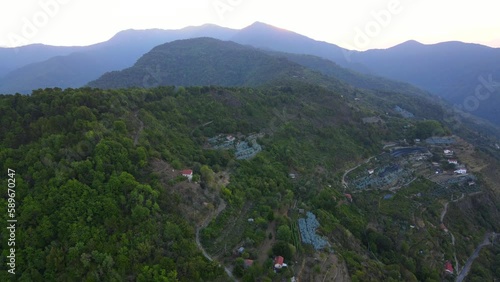 Hiking in the Verdant Mountains of Liguria - A Spectacular Drone's View