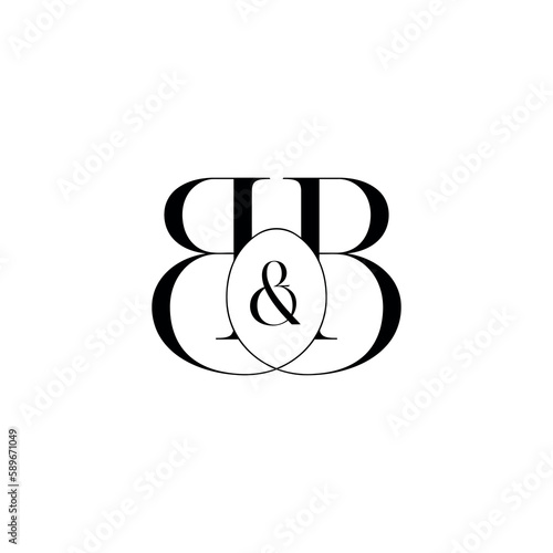 BB Initials logo design. Initial Letter Logo. Innovative high-tech logo template.