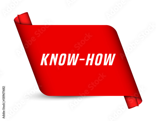 Colorful vector flat design banner know how. This sign is well adapted for web design.