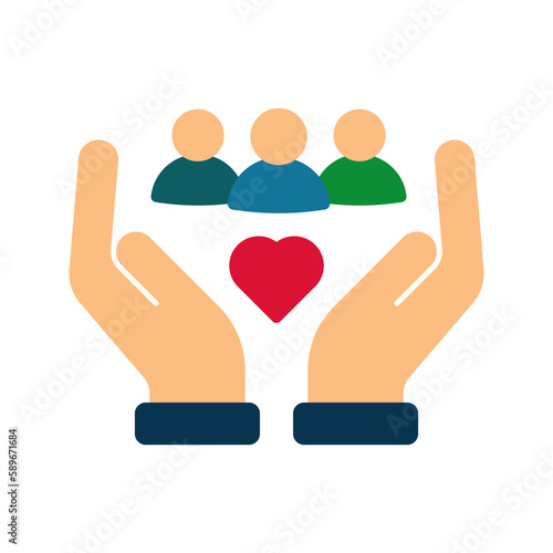 Social Care icon. sign for mobile concept and web design. vector illustration