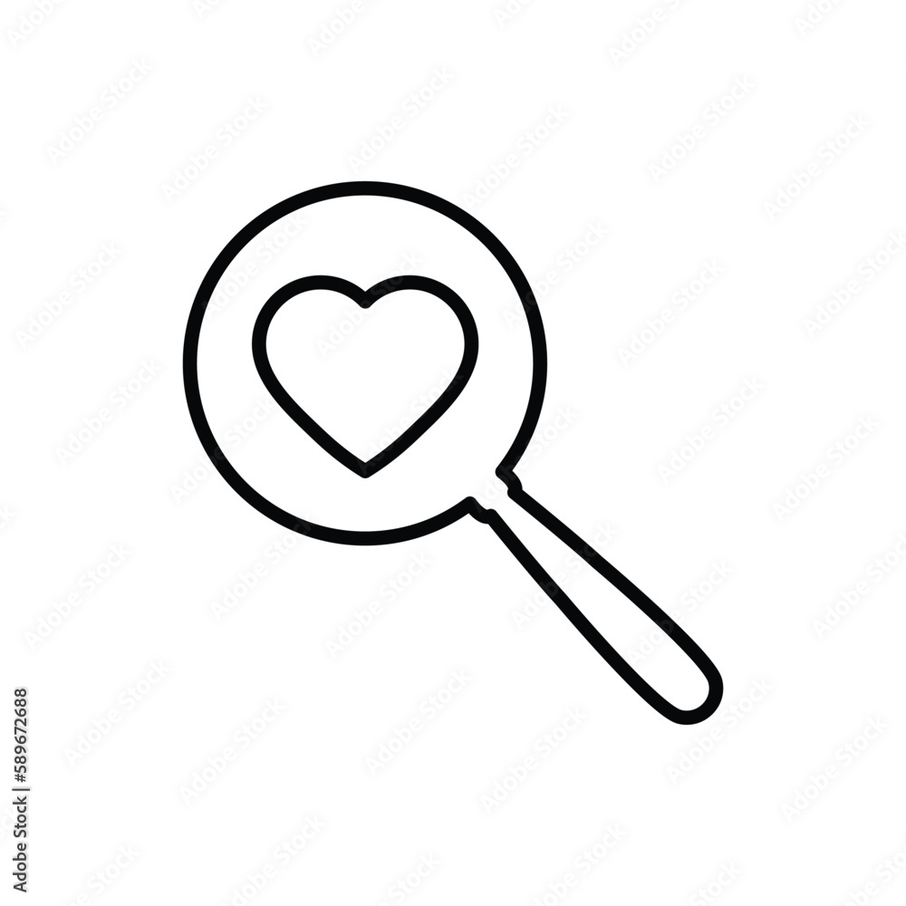 search icon with heart icon search icon with heart icon