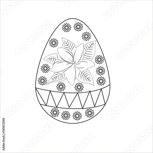 Ester eggs coloring page for kids