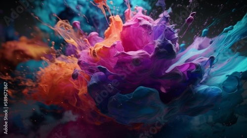 Abstract creative background. Colorful design element for banners, backgrounds, wallpapers, posters and covers. Using your project UI UX Design. Generative ai © cac_tus