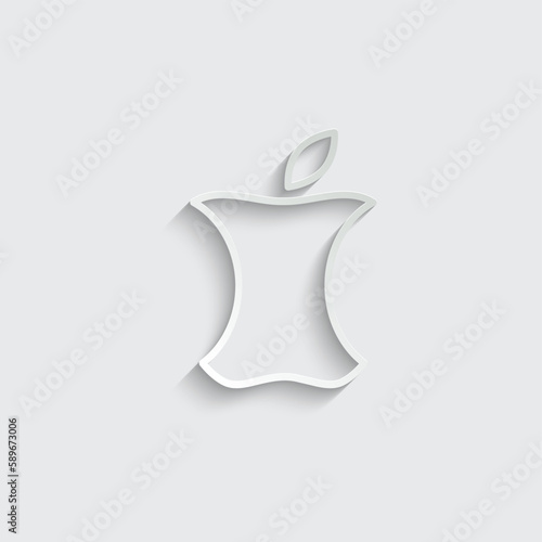 apple icon. vector black apple symbol