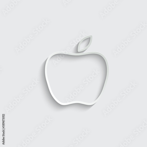 apple icon. vector black apple symbol