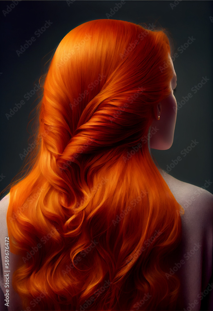 Beautiful woman hairstyle, back view. Beautiful woman hairstyle, back view.