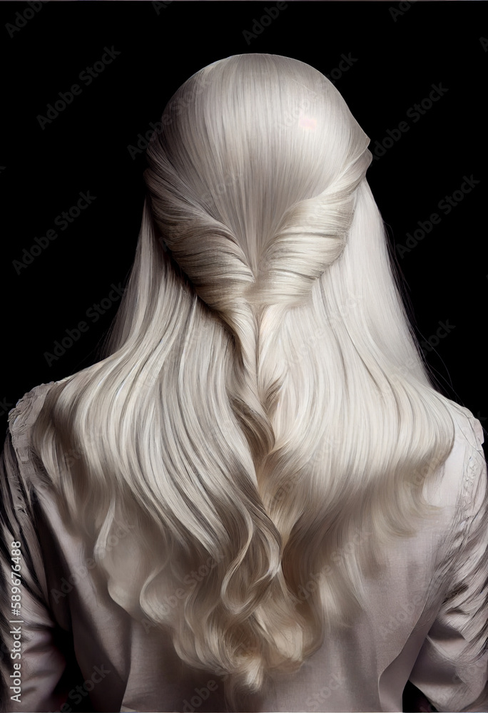 Beautiful woman hairstyle, back view. Beautiful woman hairstyle, back view.